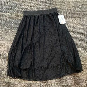 LulaRoe Lola XS Black Lace Skirt